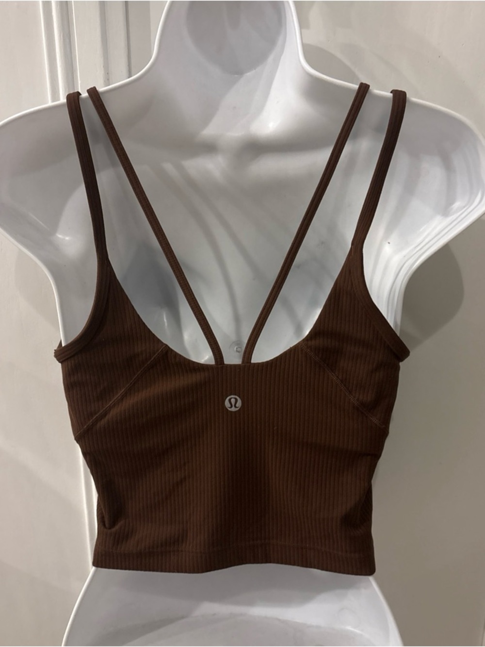 Lululemon Align Strappy Ribbed Tank Top Nomad Brown Size 8 No Pads